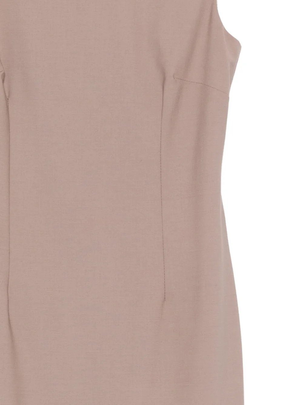 Tagliatore Mouwloze mini-jurk Beige