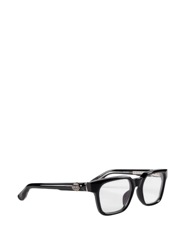 Chrome Hearts グリーシー Chrome Hearts Celibussy Glasses | Black | FARFETCH