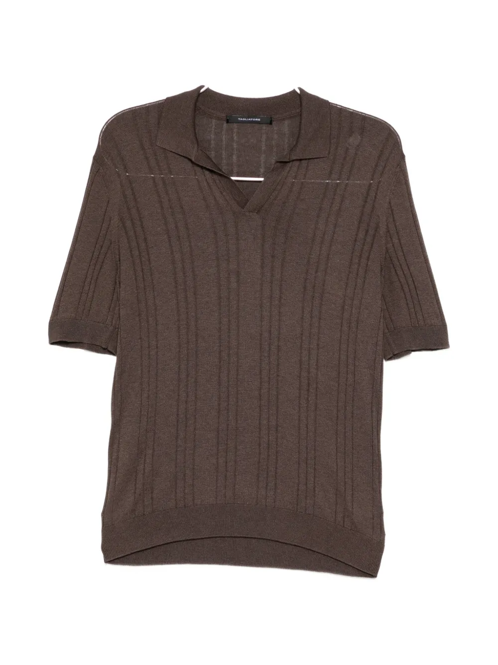 Tagliatore revere collar short-sleeve T-shirt - Marrone