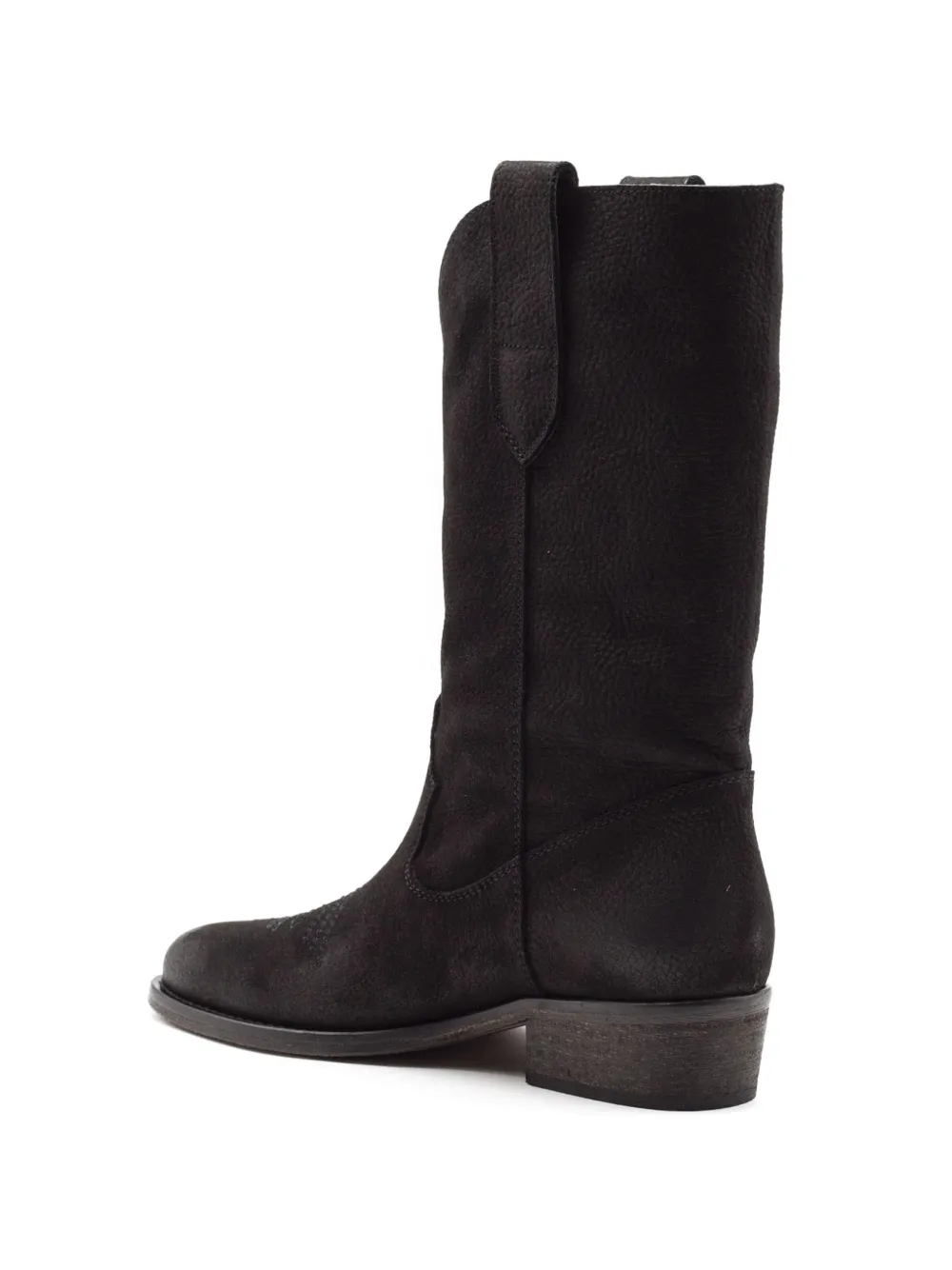 Via Roma 15 applique-embroidery boots Zwart