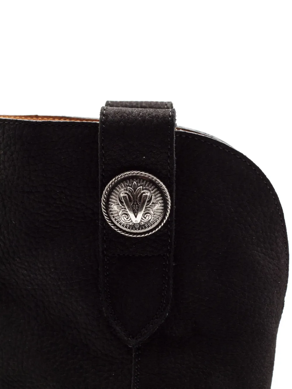 Via Roma 15 applique-embroidery boots Zwart