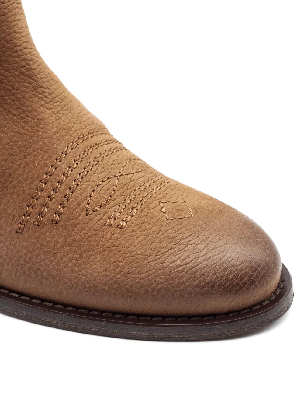 Via Roma 15 Laarzen met Western-design en logo-applicatie Bruin