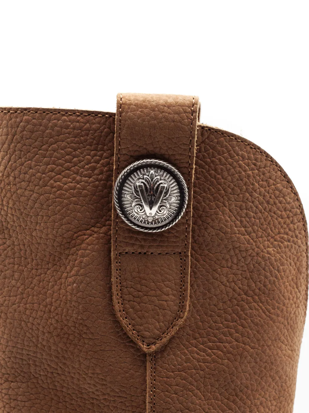 Via Roma 15 Laarzen met Western-design en logo-applicatie Bruin