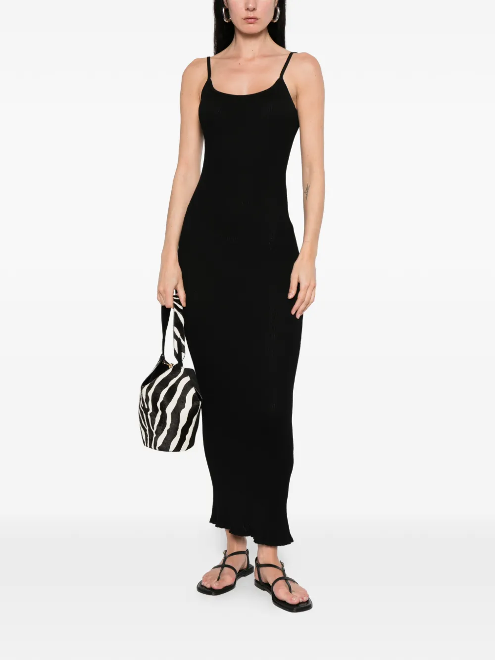  Erika Cavallini Spaghetti-strap Midi Dress - Black 