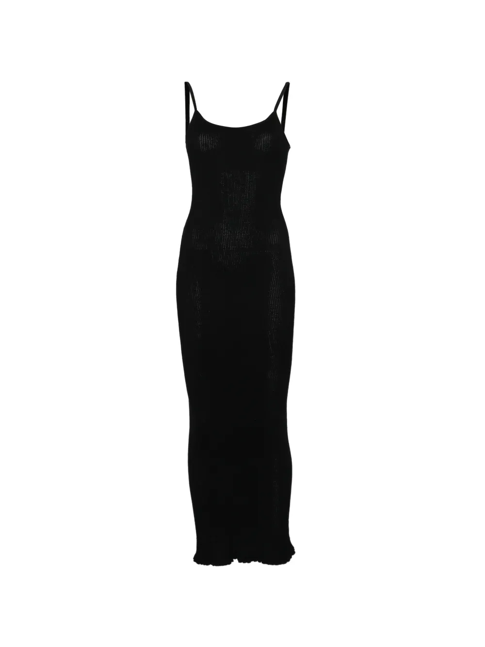 Erika Cavallini spaghetti-strap midi dress - Nero