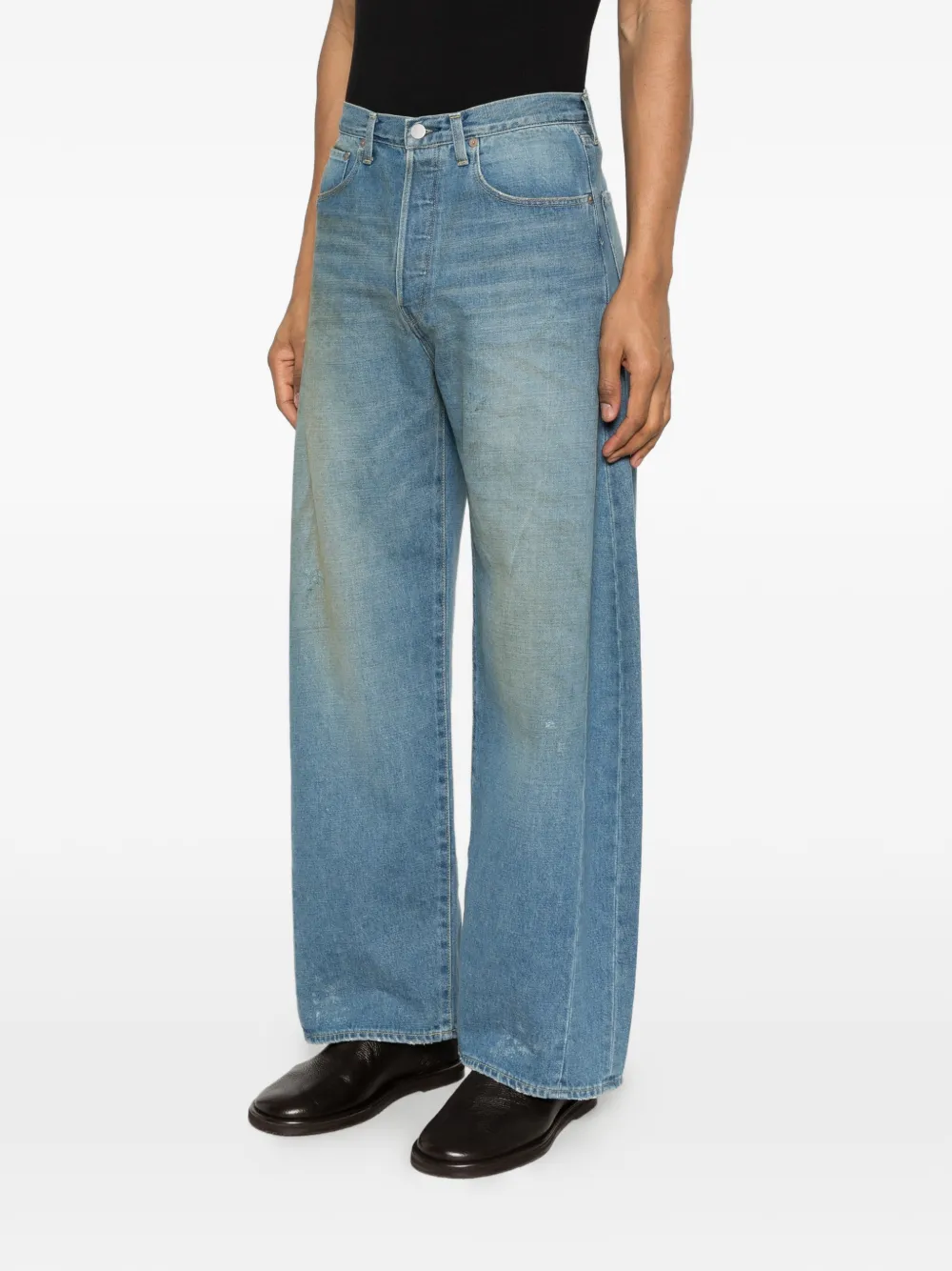  Ssstein Deformation Cotton Jeans - Blue 