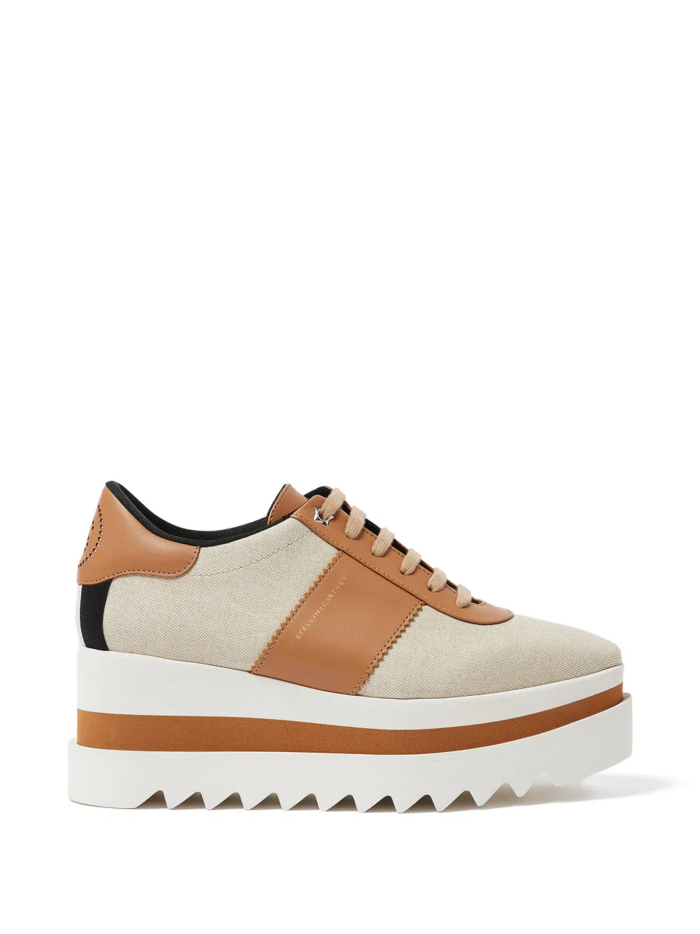 Stella McCartney lace-up platform sneakers Beige