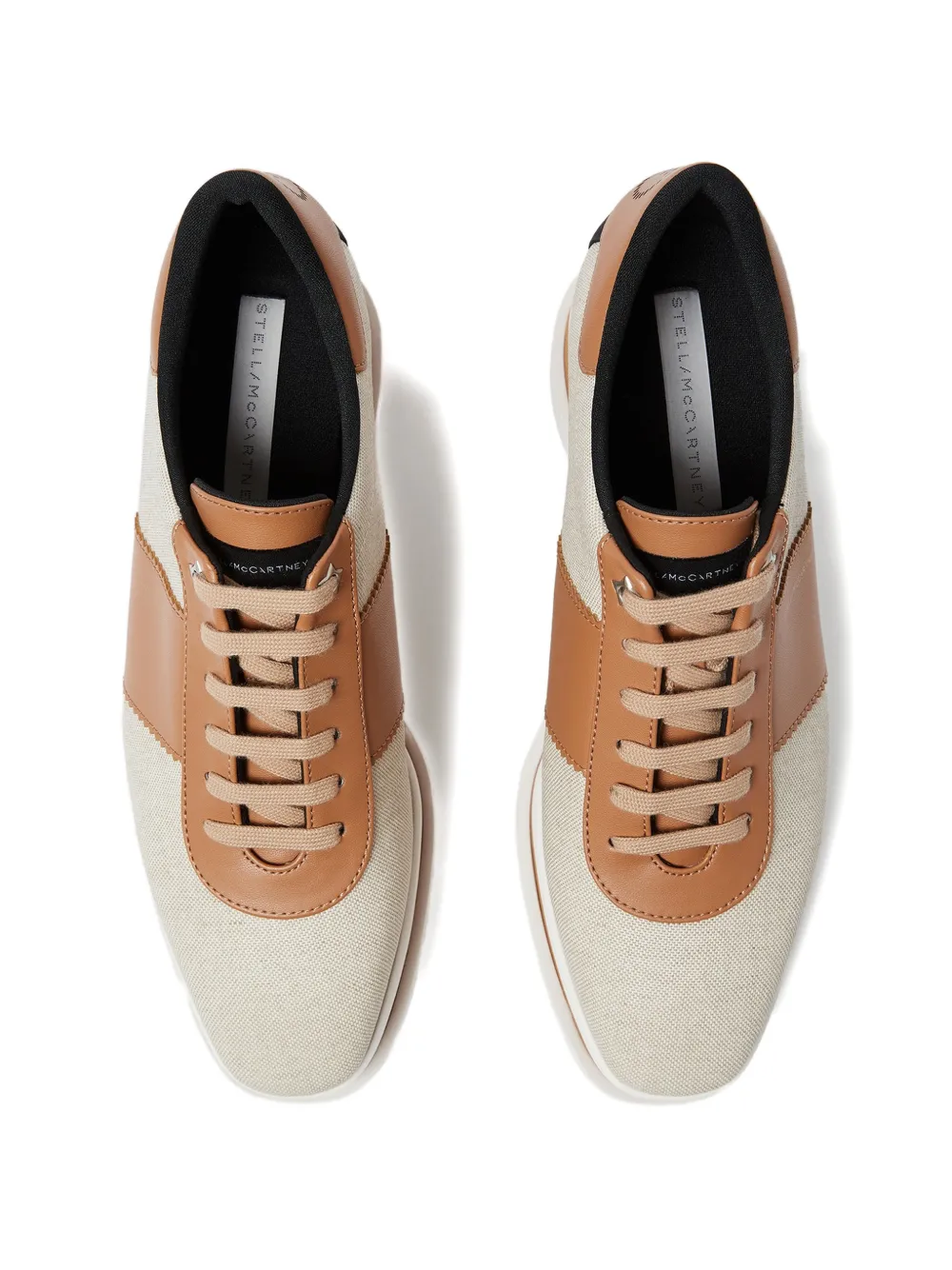 Stella McCartney lace-up platform sneakers Beige