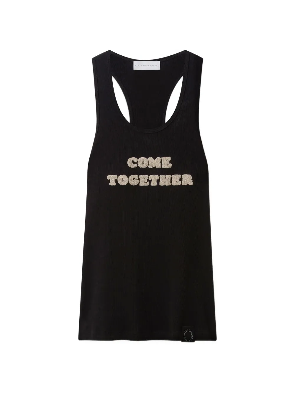 Stella McCartney Canotta Come Together a coste - Nero