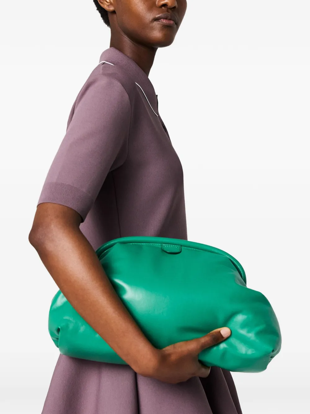 Stella McCartney Compacte gebreide peplum polotop Paars
