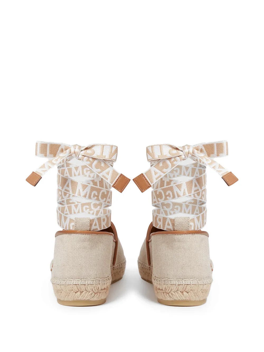 Stella McCartney Platte espadrilles met logo Beige