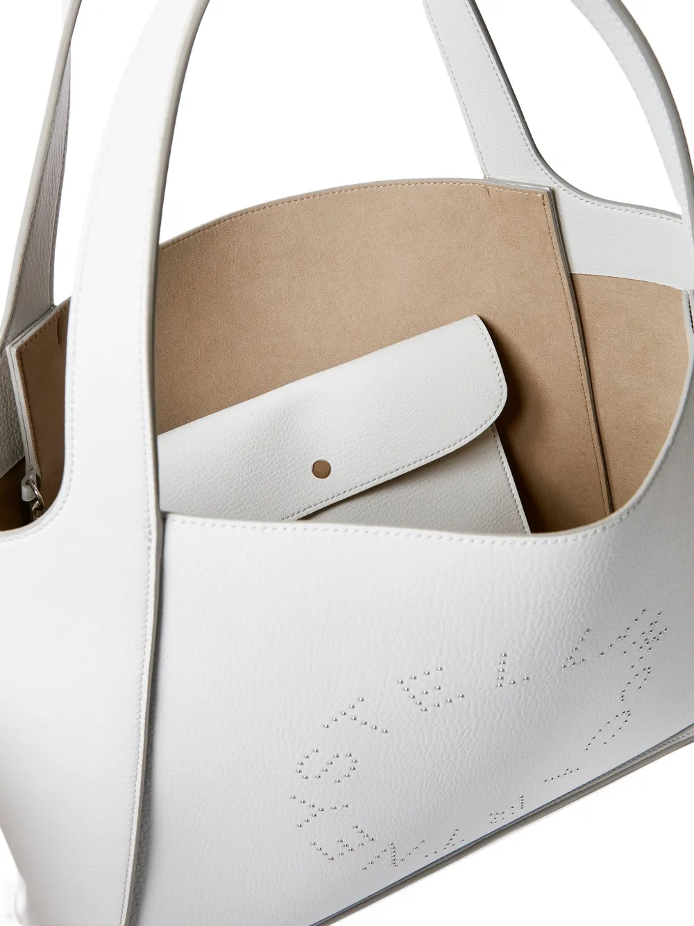 Stella McCartney Shopper met logo Grijs