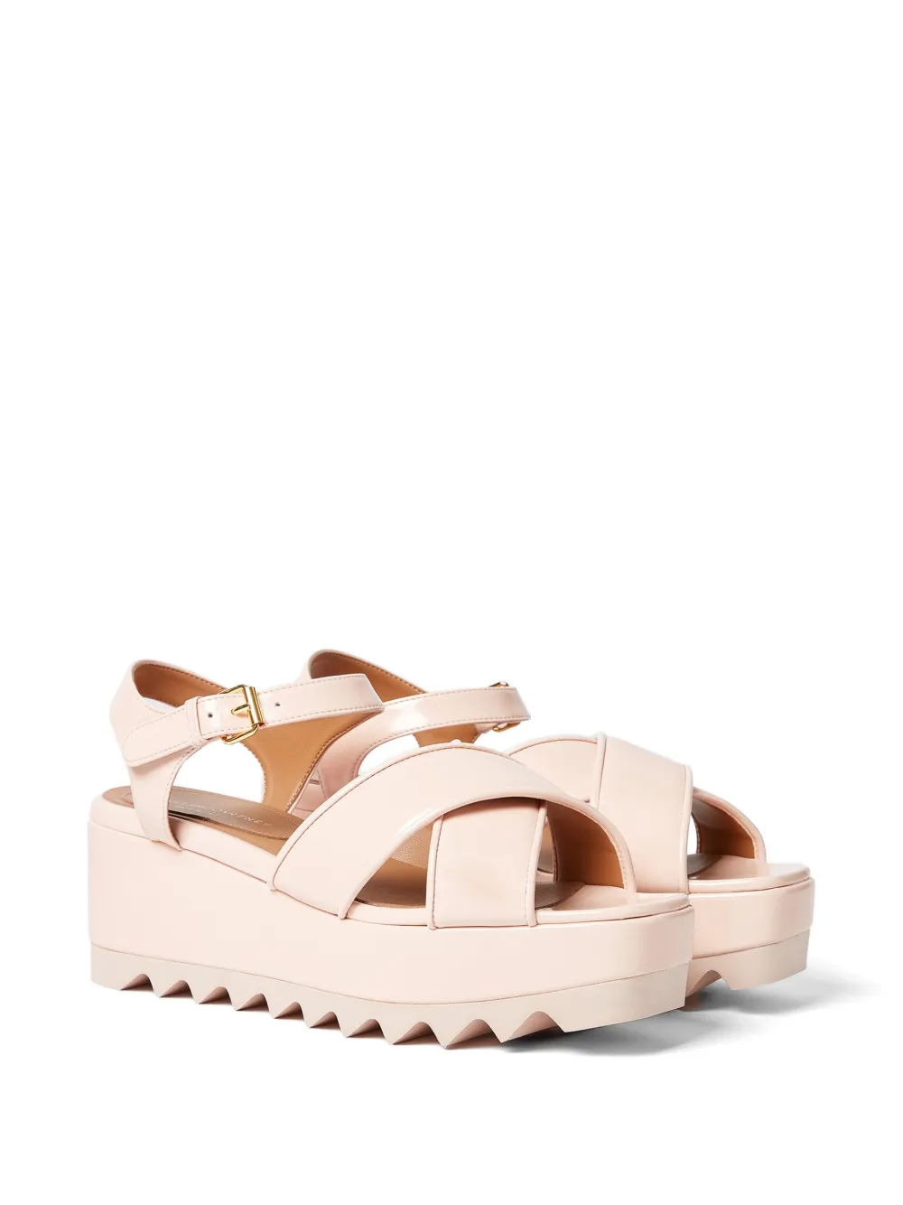 Stella McCartney Sandalen met gekruiste bandjes en plateauzool Roze
