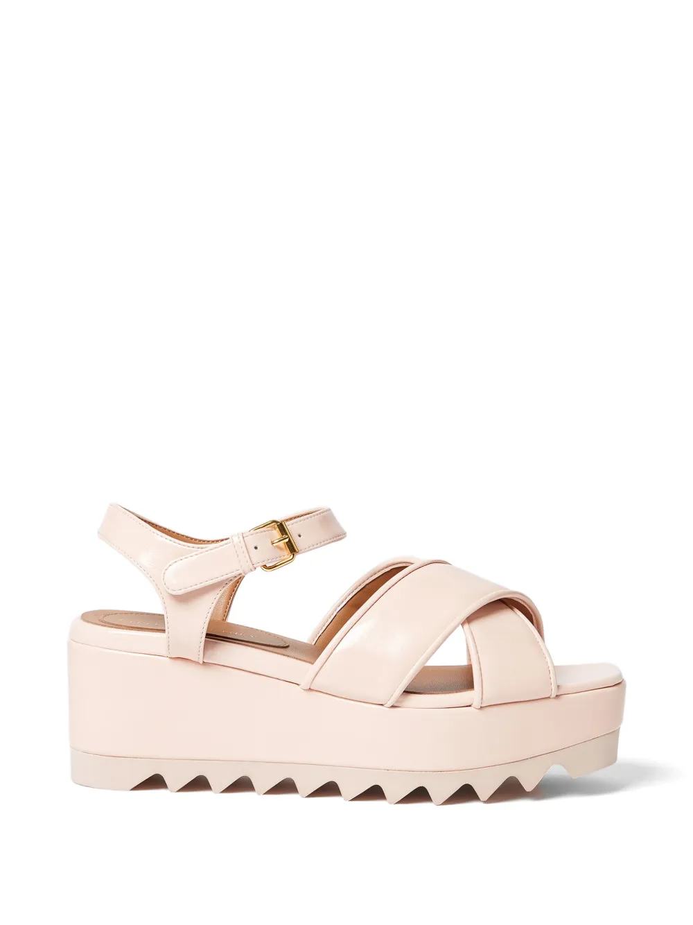 Stella McCartney criss-cross flatform sandals - Pink