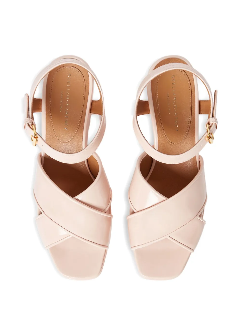 Stella McCartney Sandalen met gekruiste bandjes en plateauzool Roze