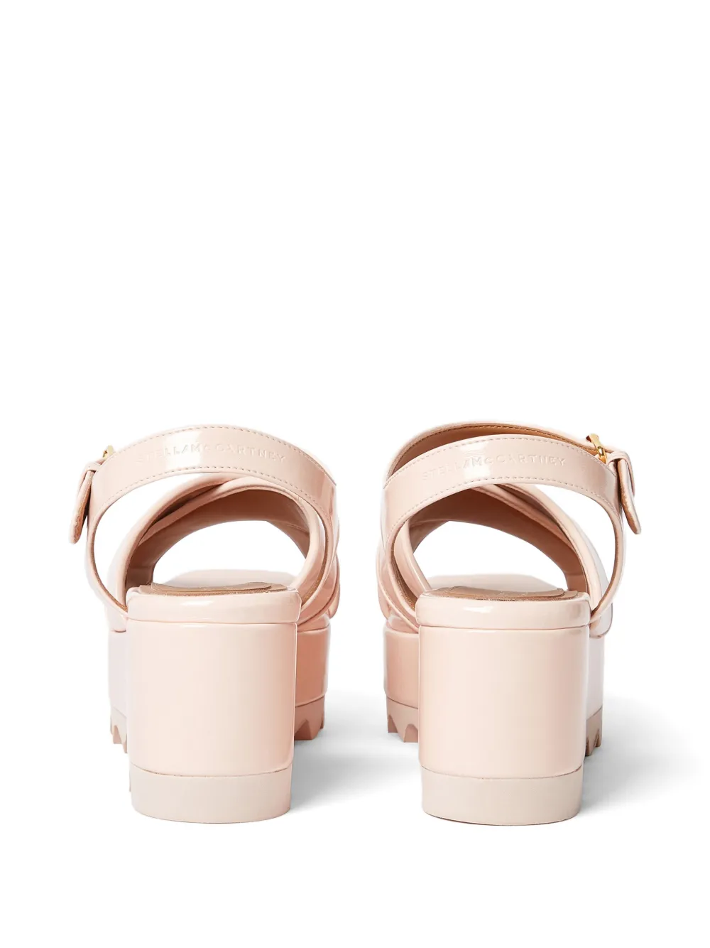 Stella McCartney Sandalen met gekruiste bandjes en plateauzool Roze