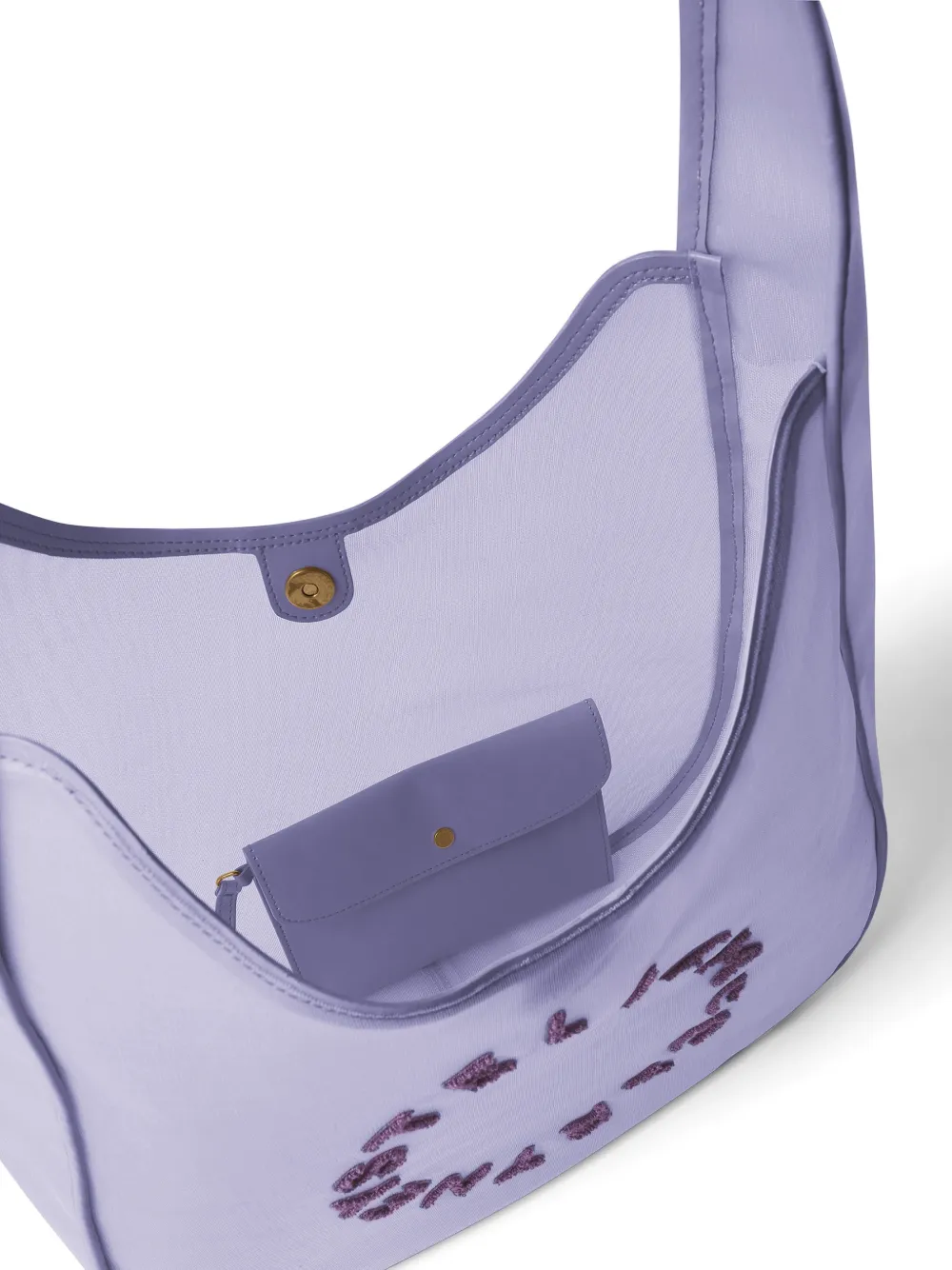Stella McCartney Grote shopper met logo mesh Paars