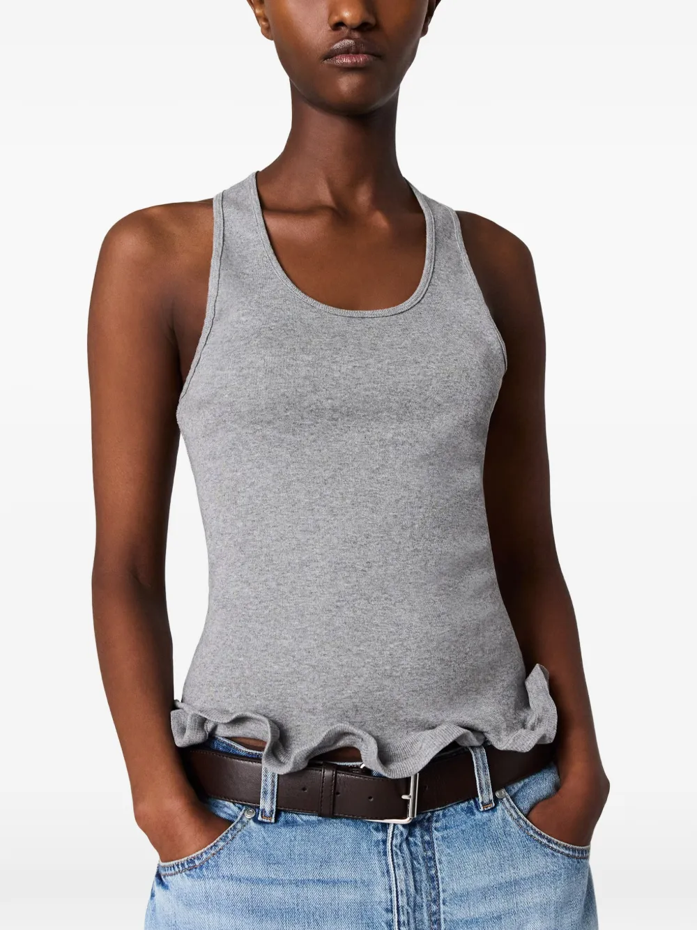 Stella McCartney Tanktop met ruches Grijs