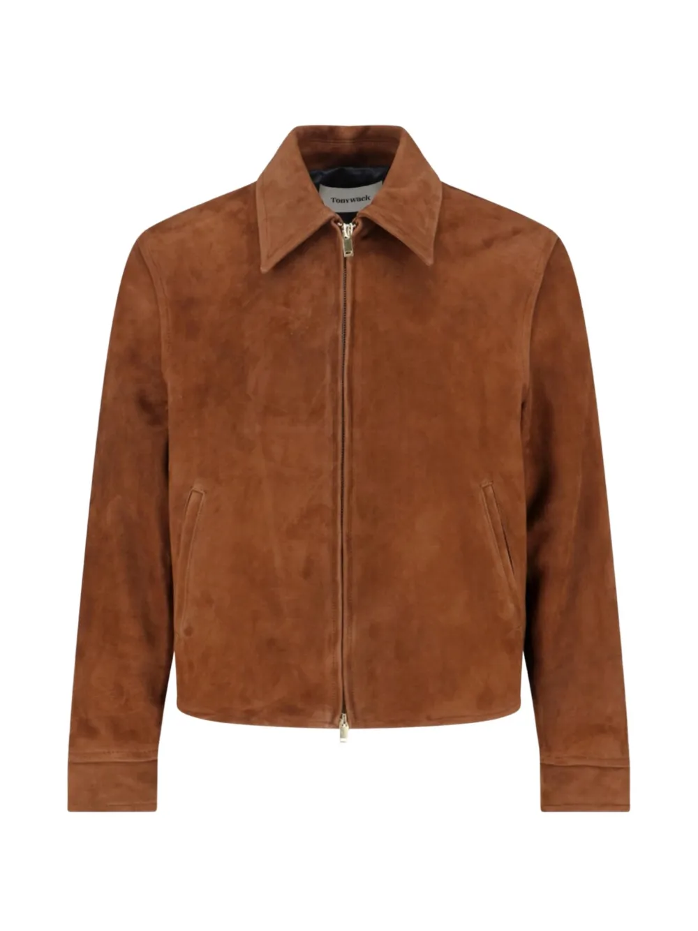 TONYWACK suede zip jacket - Marrone