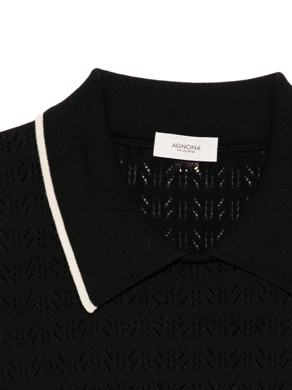  Agnona Sleveeless Perforated Vest - Black 
