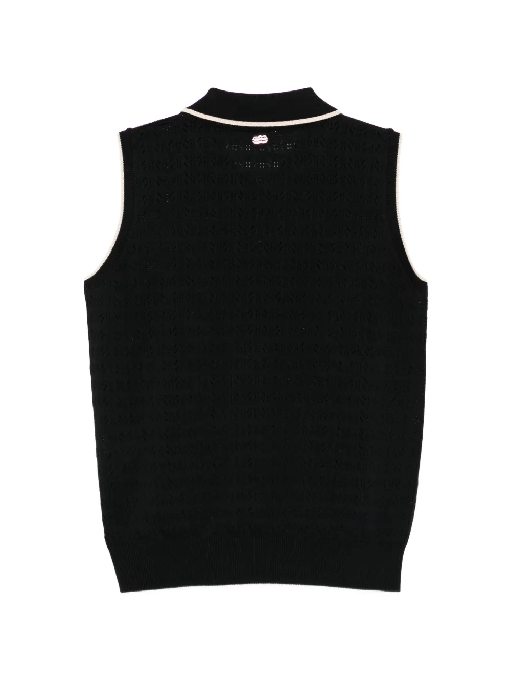  Agnona Sleveeless Perforated Vest - Black 