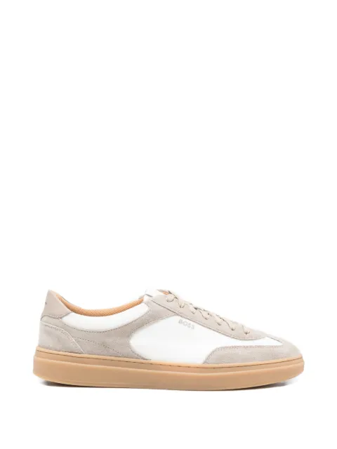BOSS suede-panelled sneakers
