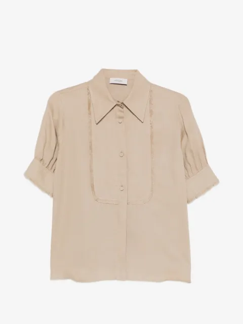 Agnona camisa con botones y flecos