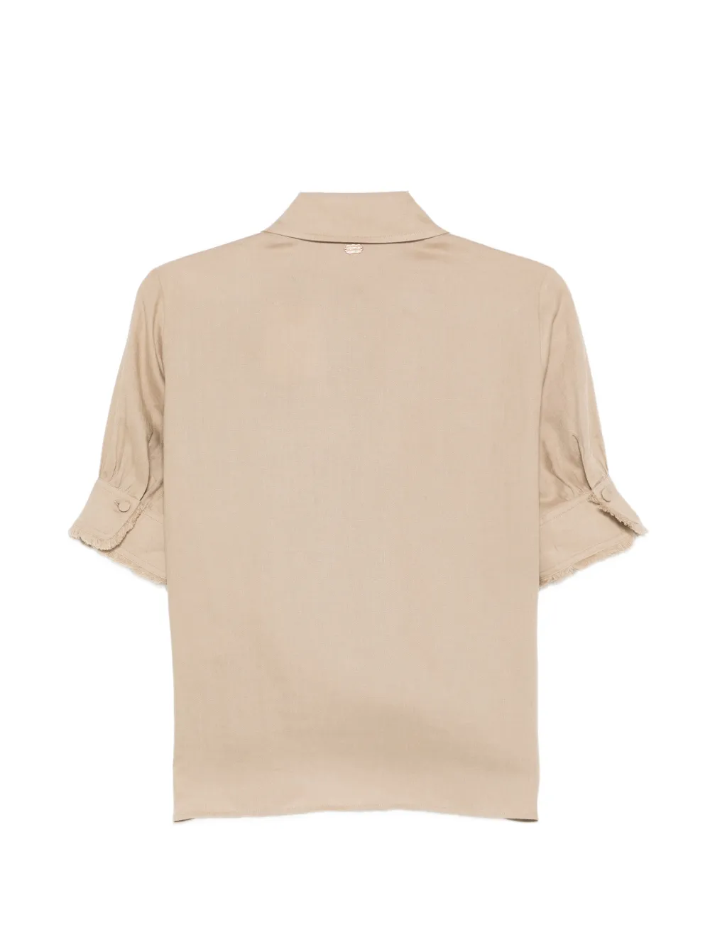  Agnona Buttoned Fringed Shirt - Neutrals 