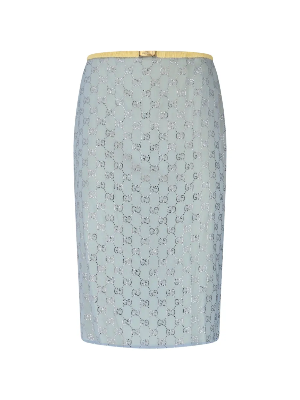 Gucci crystal trim midi skirt - Blau