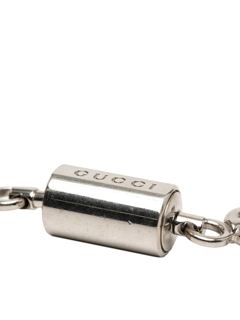  Gucci Pre-owned 2000-2015 Silver Plated Carabiner Key Chain 