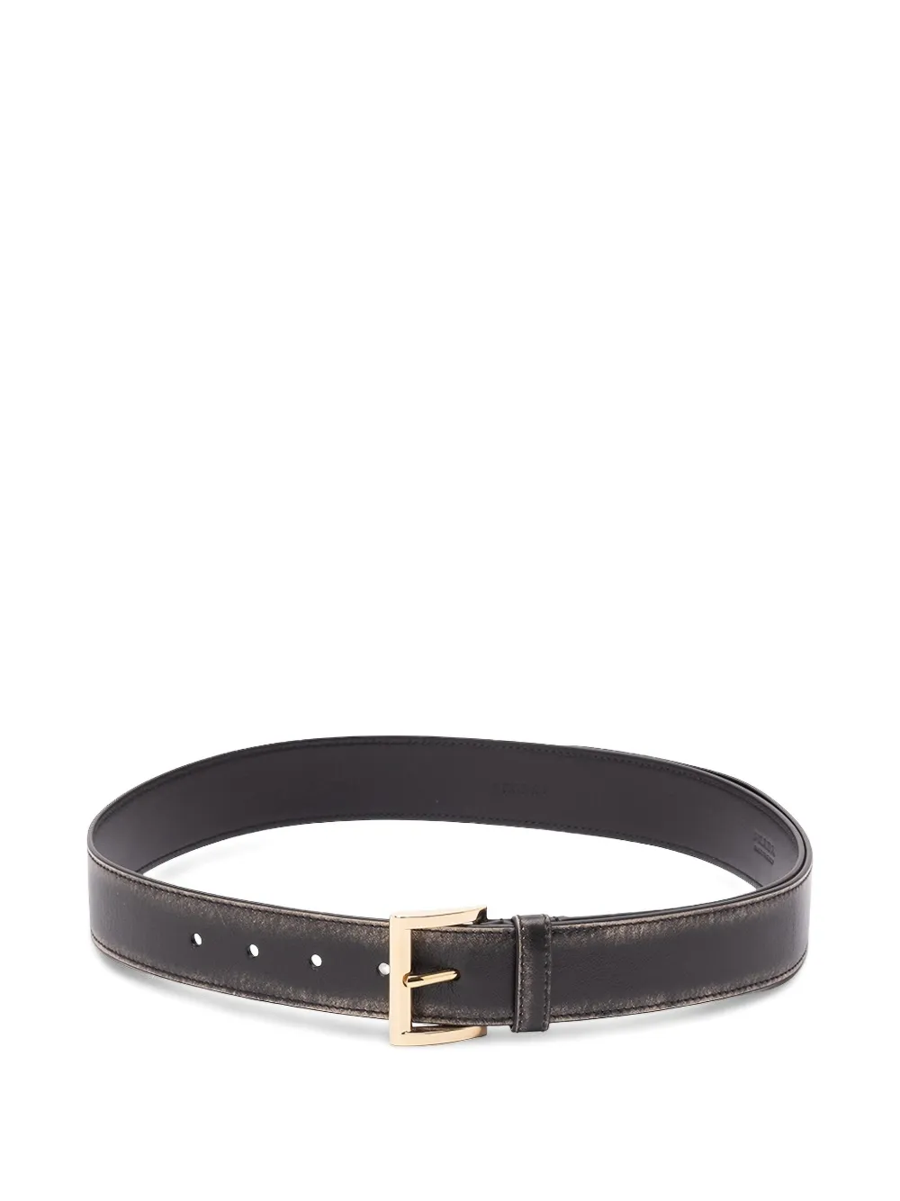 Prada buckle leather belt - Nero