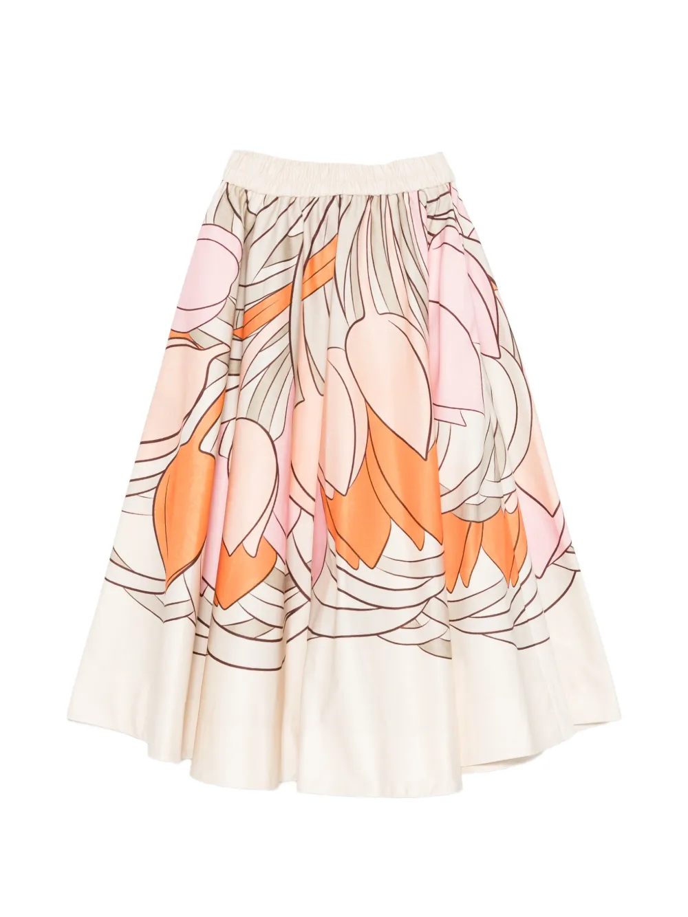 La DoubleJ Balerina floral-print midi skirt - Toni neutri