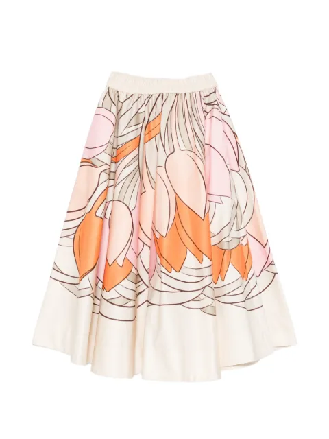 La DoubleJ Balerina floral-print midi skirt