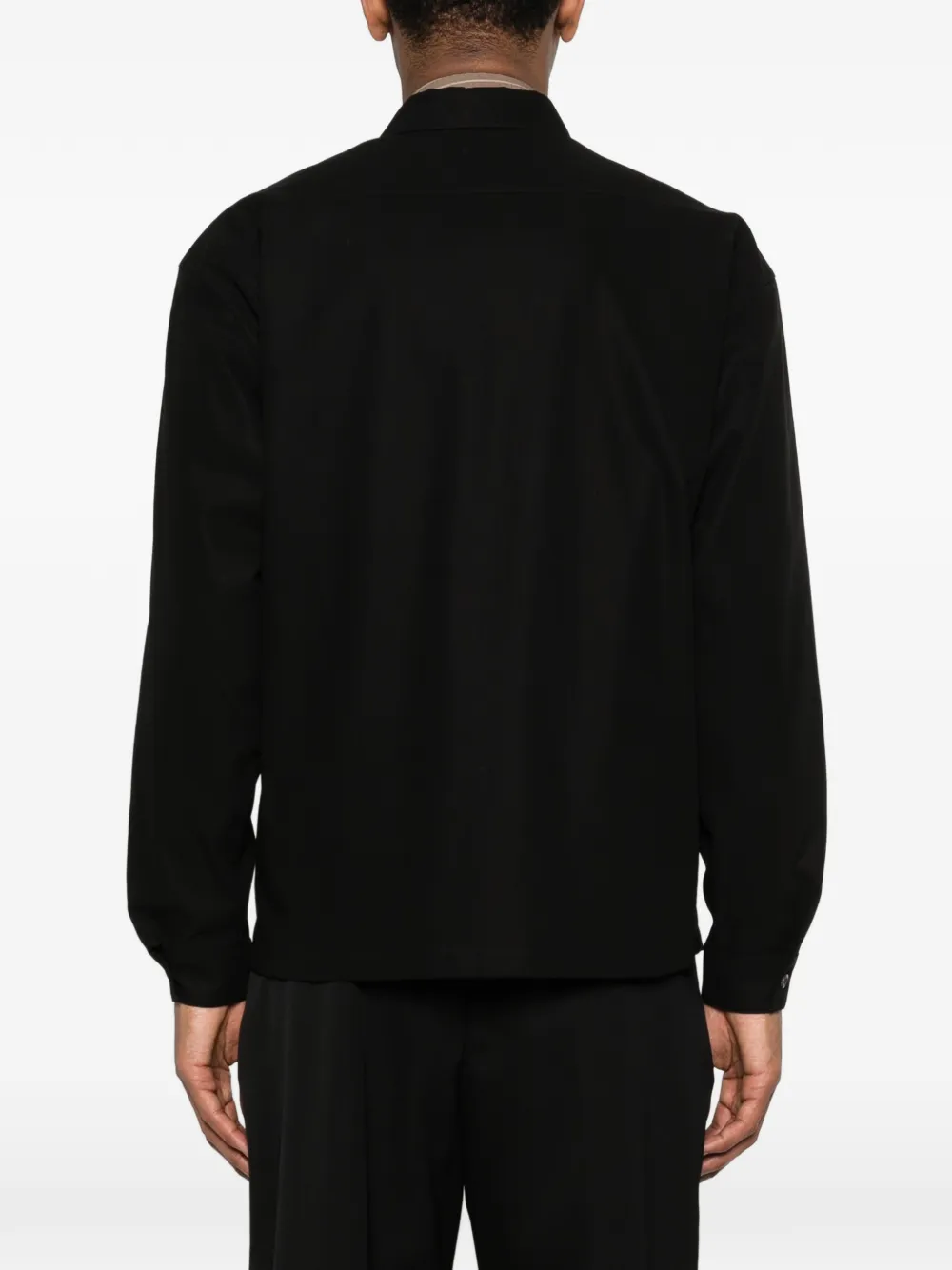 zip cotton overshirt