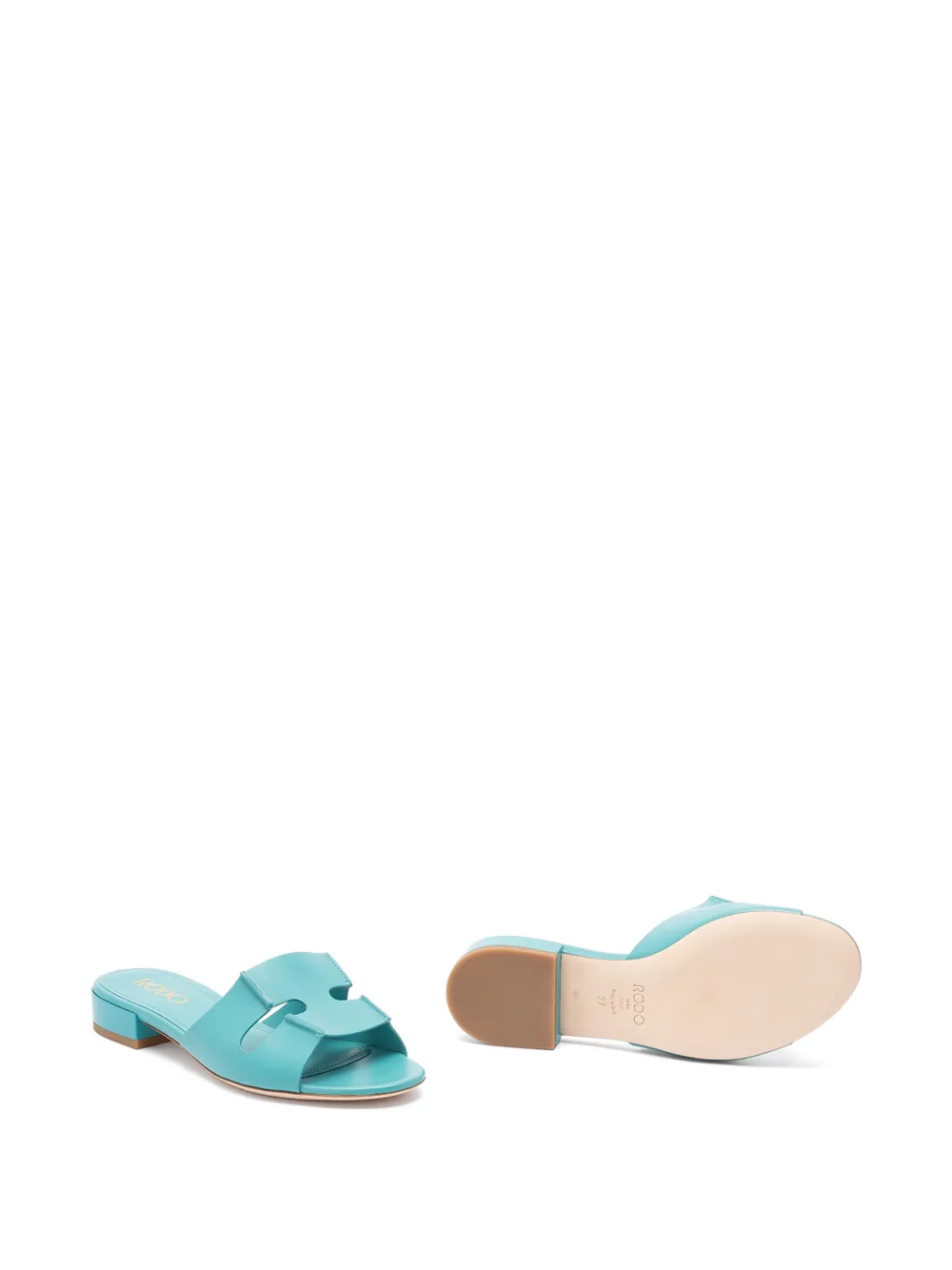 Rodo cut-out flat sandals Blauw