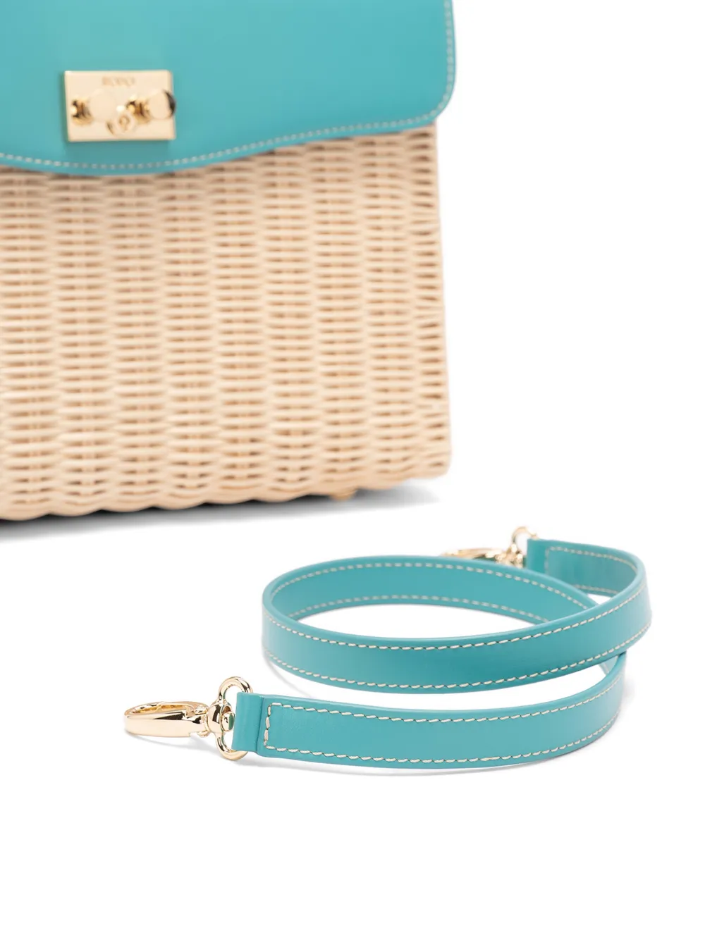 Mediumwicker Top-Handle Shoulder Bag