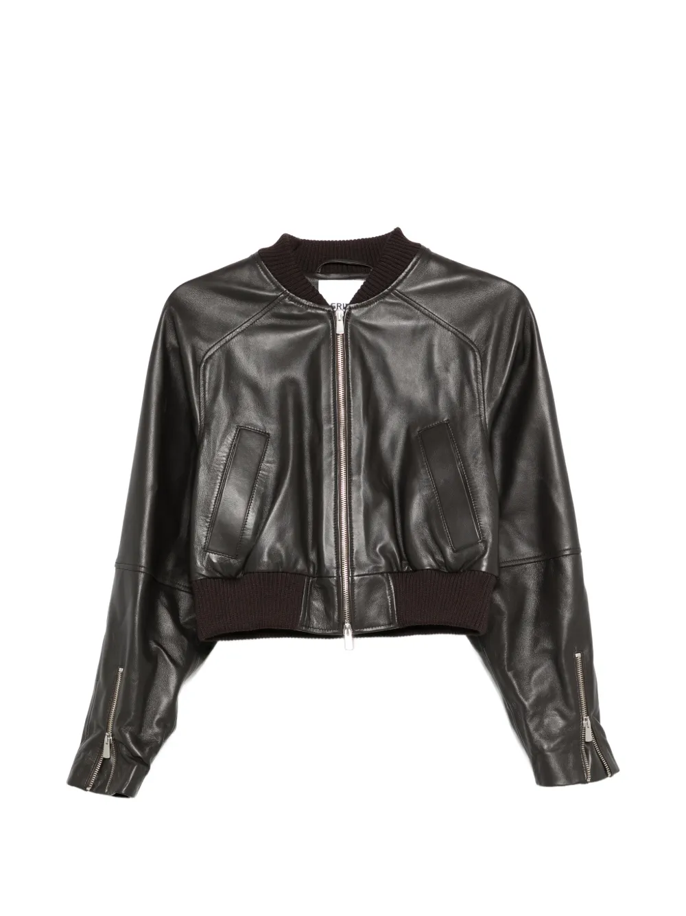 Erika Cavallini zip-up cropped jacket - Marrone