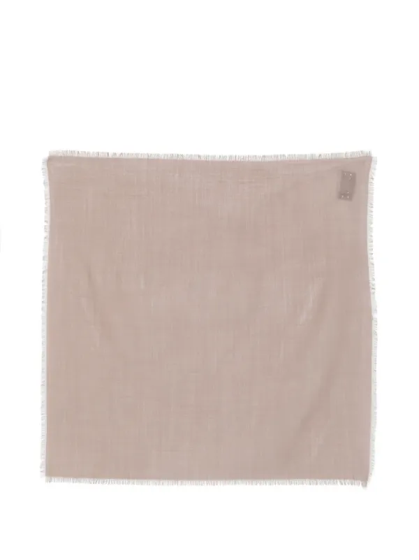 Rier Frayed-edge Wool Scarf in Neutrals