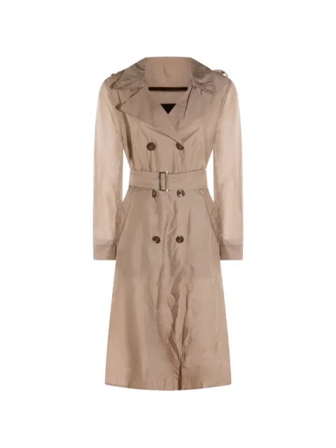 Moorer double-breasted belted coat