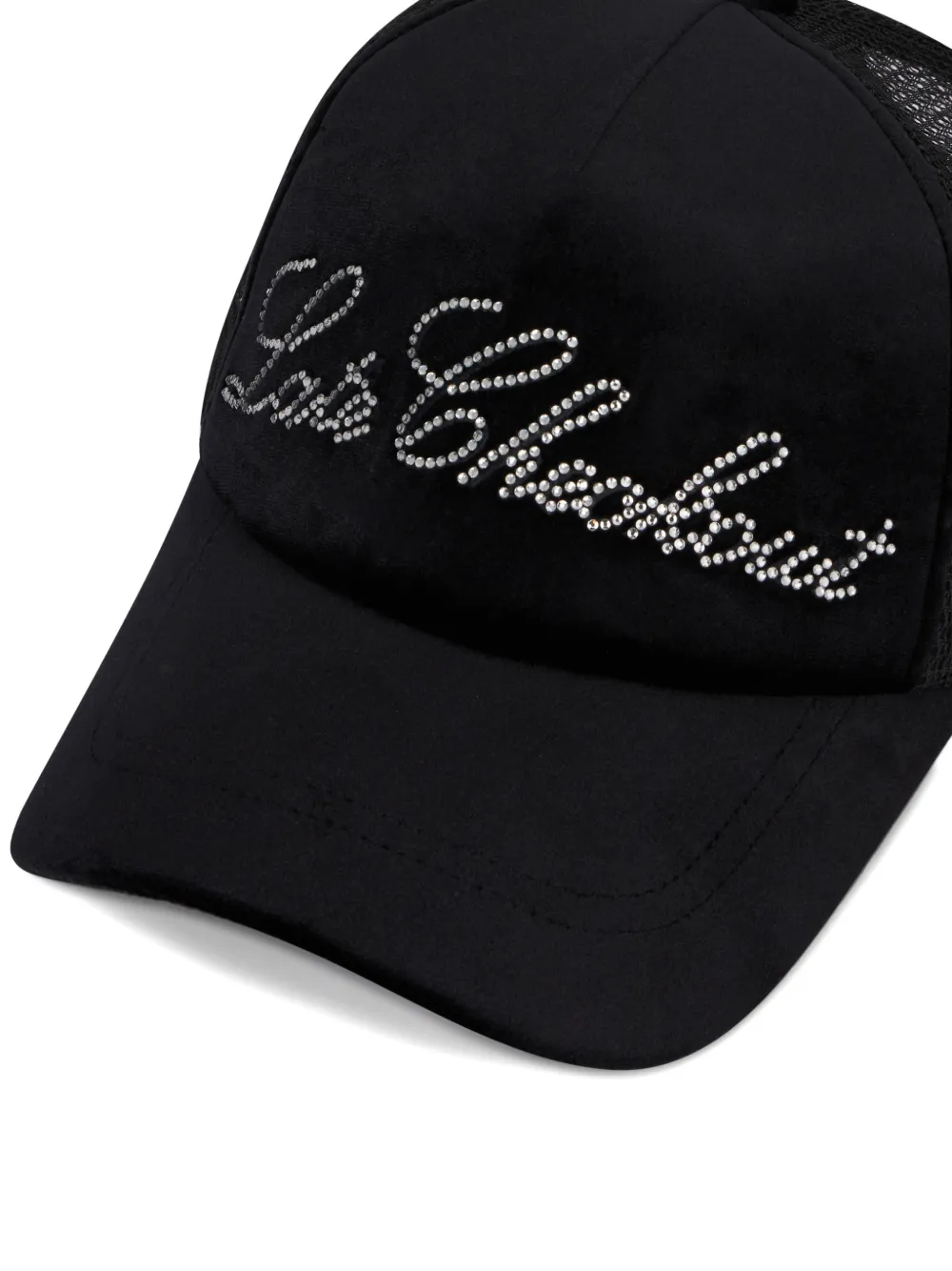 Philipp Plein Late Checkout honkbalpet met kristallen Zwart