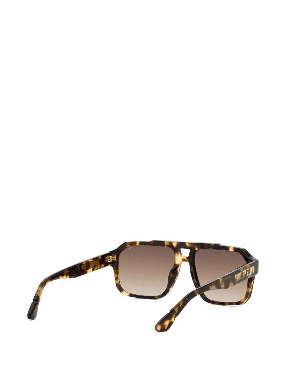 Philipp Plein Eyewear Zonnebril met schildpadschild-design Bruin