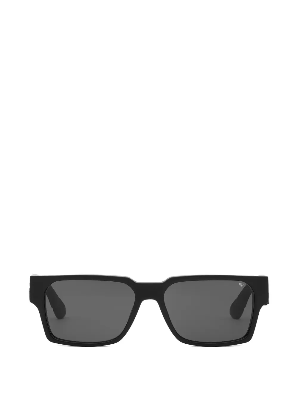 Philipp Plein Eyewear Occhiali da sole squadrati con placca logo - Nero