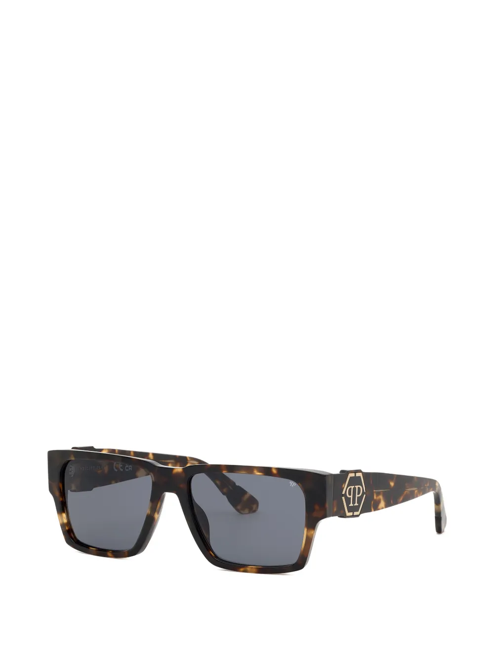 Philipp Plein Eyewear Zonnebril met rechthoekig montuur Bruin