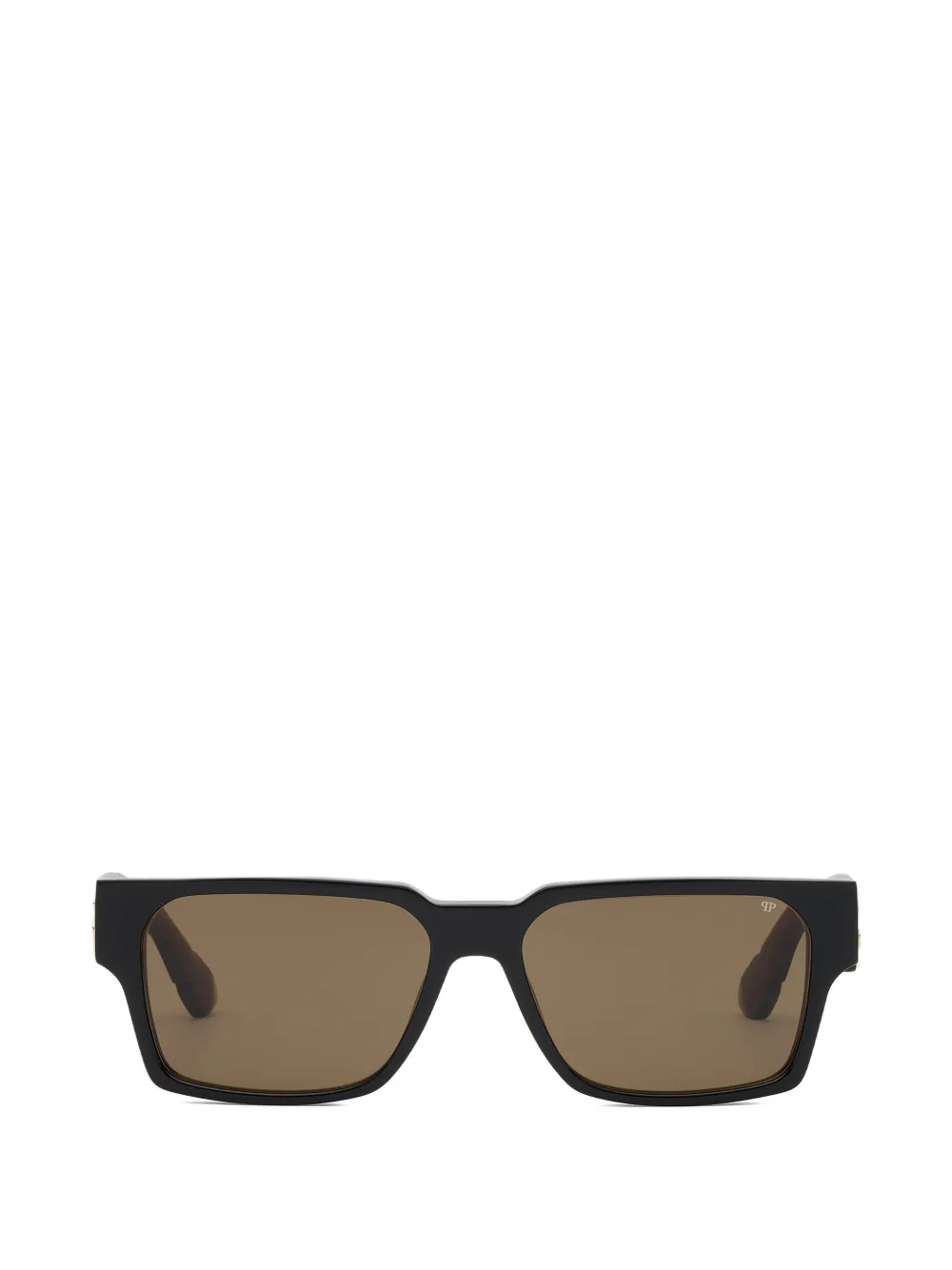 Philipp Plein Eyewear Occhiali da sole squadrati con placca logo - Nero