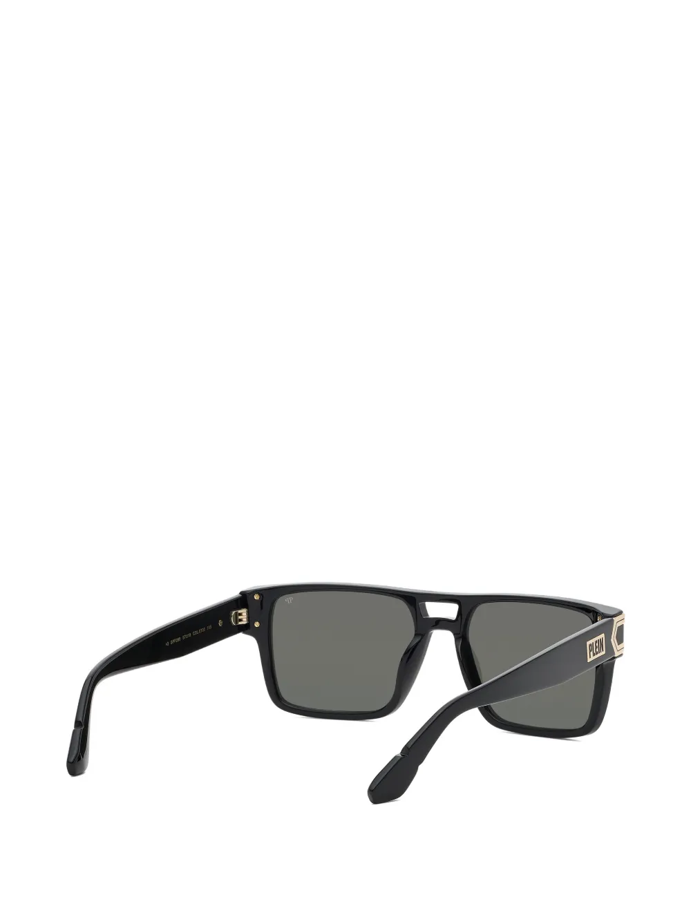 Philipp Plein Eyewear Zonnebril met vierkant montuur en logoplakkaat Zwart