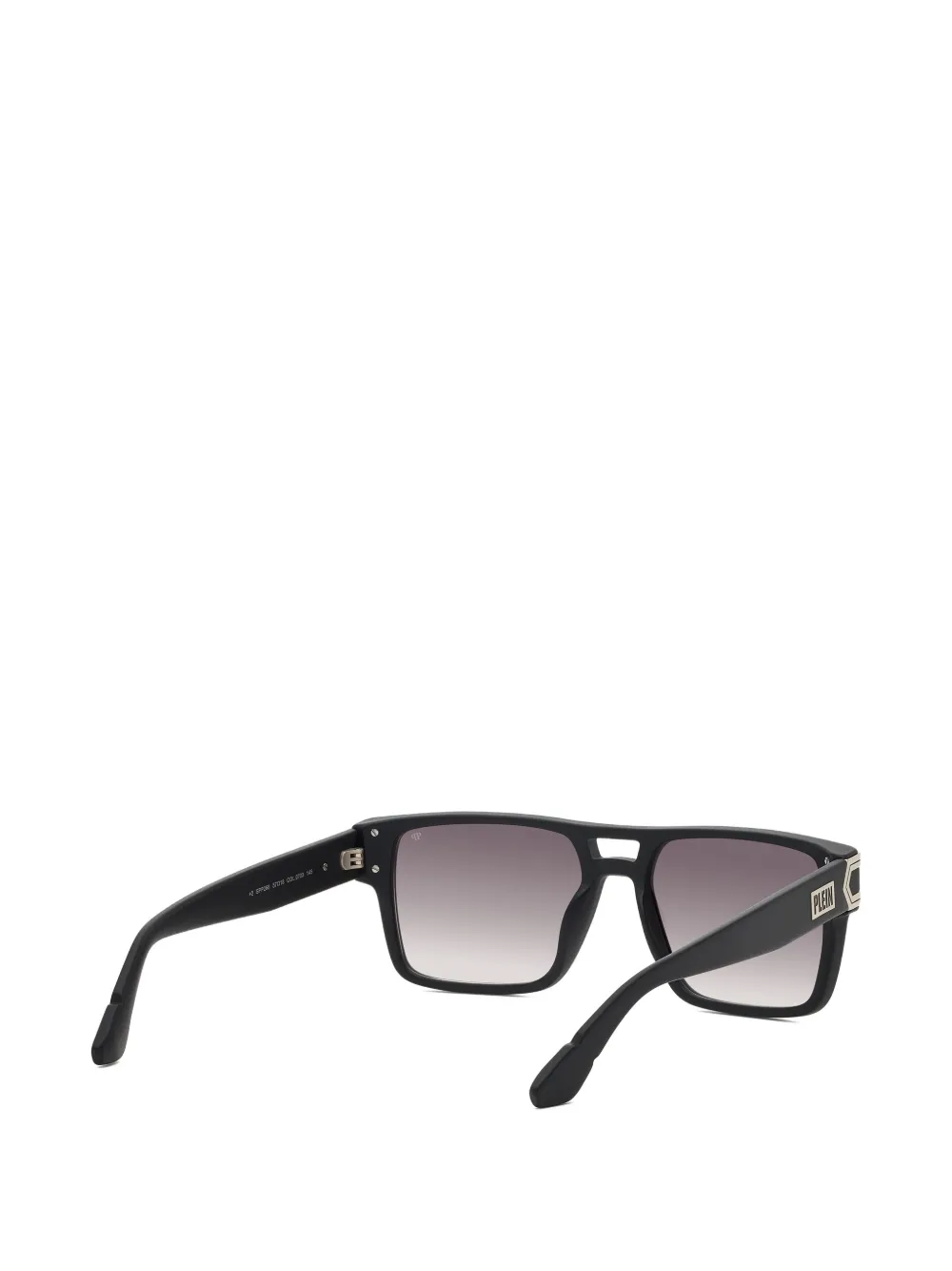 Philipp Plein Eyewear Zonnebril met vierkant montuur en logoplakkaat Zwart