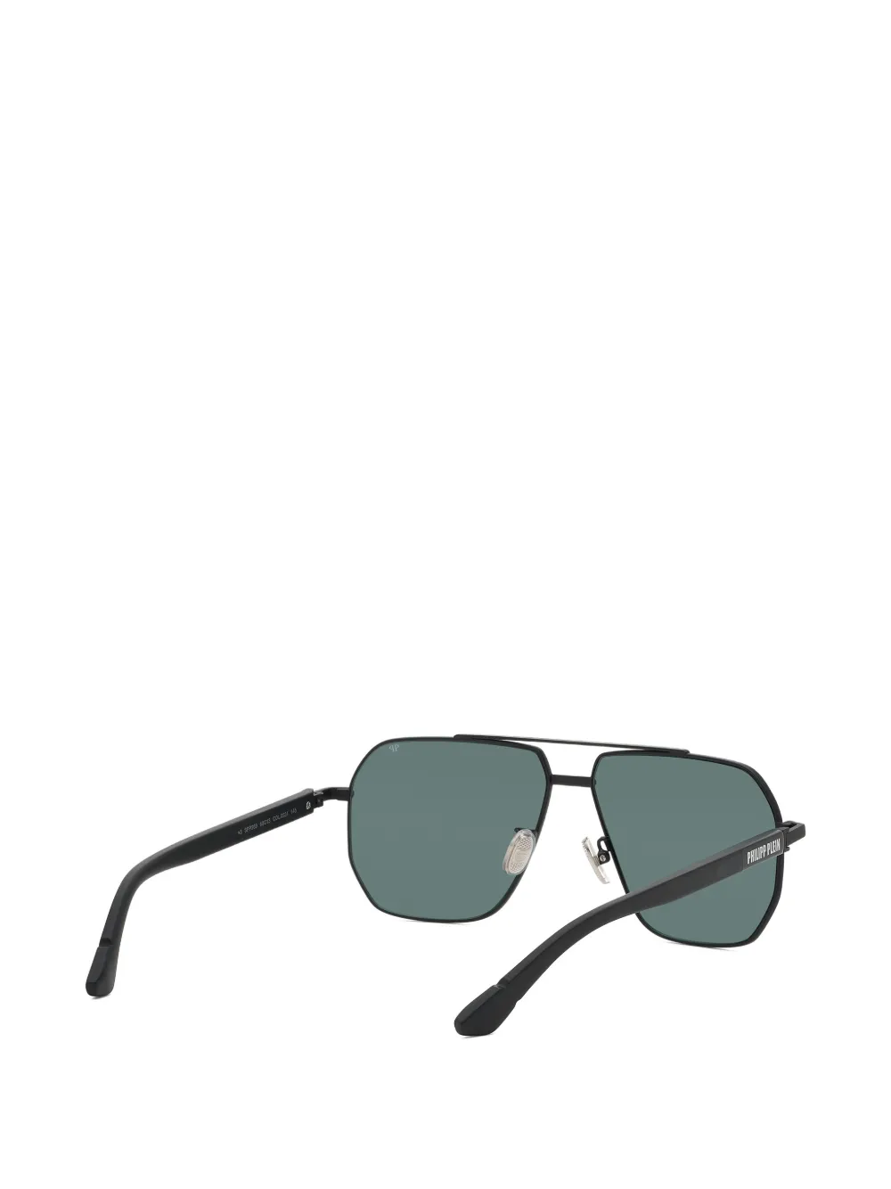 Philipp Plein Eyewear Zonnebril met geometrisch montuur en dubbele neusbrug Zwart