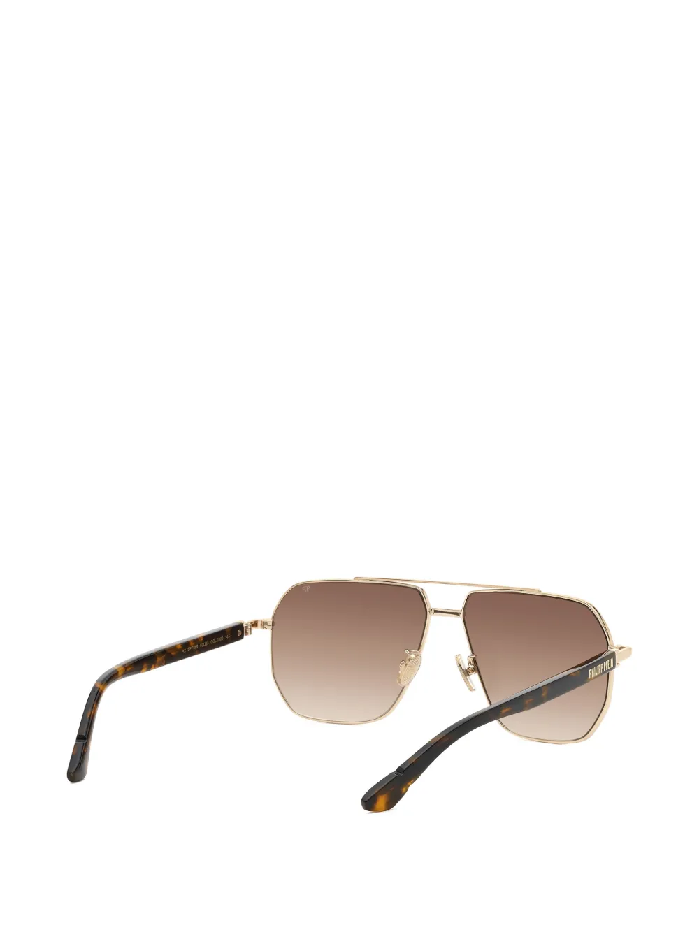Philipp Plein Eyewear Zonnebril met schildpadschild-design Bruin