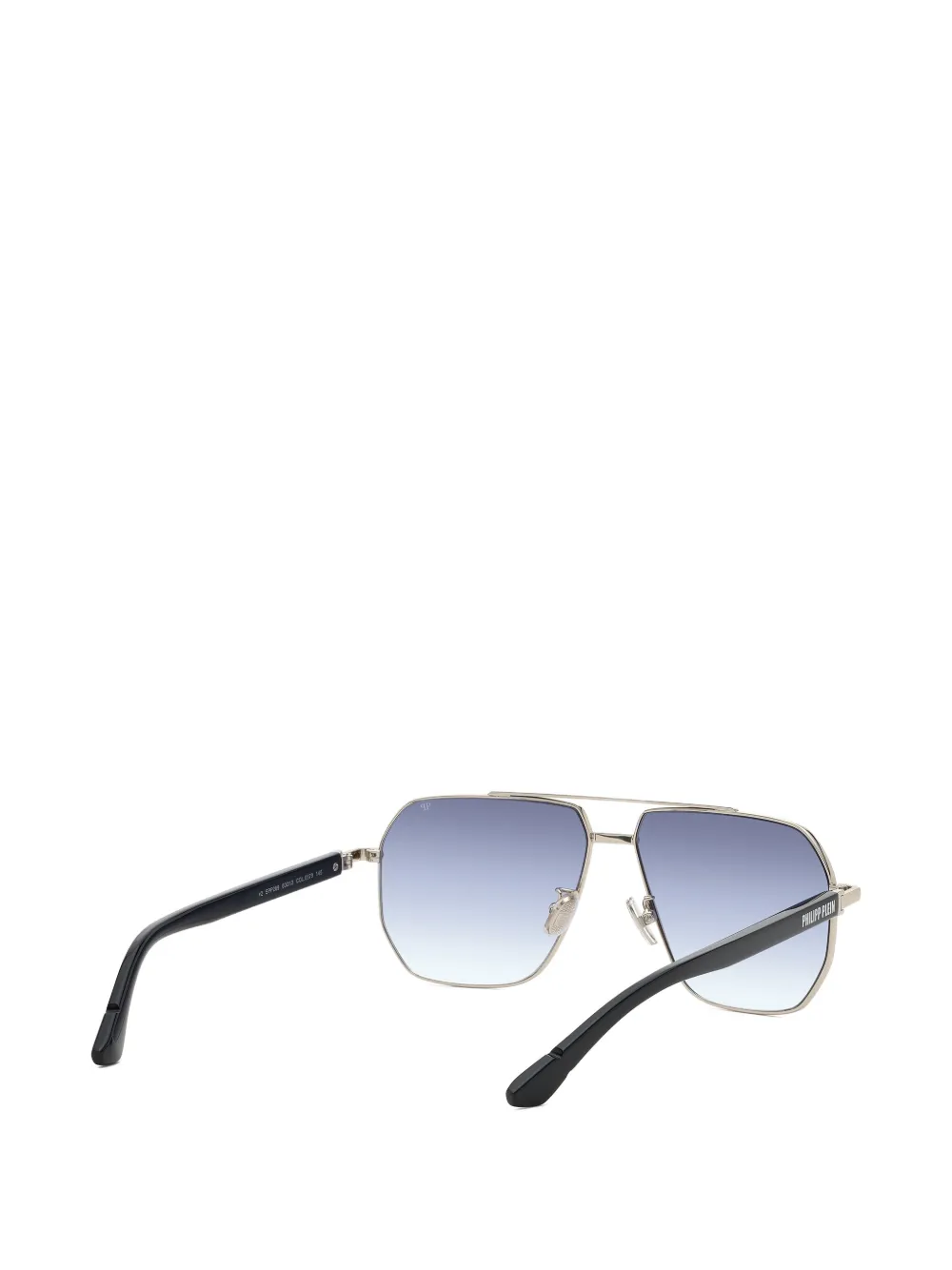 Philipp Plein Eyewear Zonnebril met geometrisch montuur en kleurverloop Zilver