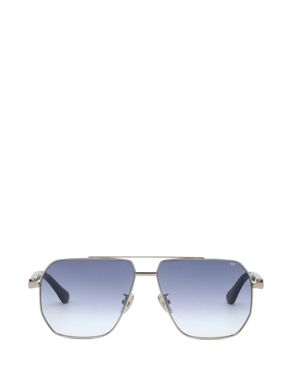 Philipp Plein Eyewear Occhiali da sole geometrici con lenti sfumate - Argento